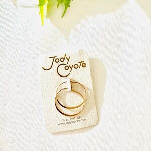 Jody Coyote Gold Hoop Earrings